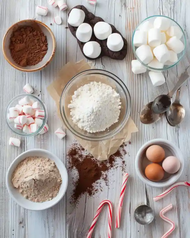 Peppermint Marshmallow Hot Chocolate Cookies