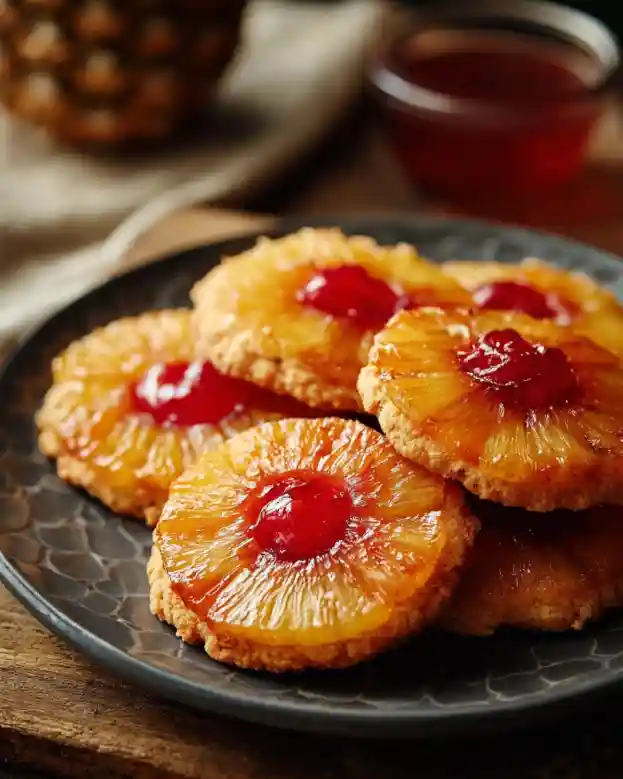 Pineapple Upside-Down Cookies