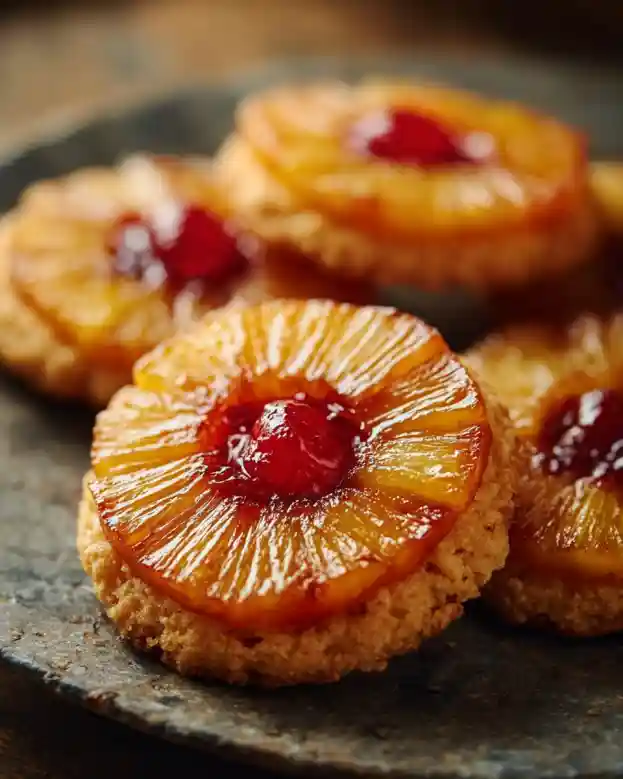 Pineapple Upside-Down Cookies