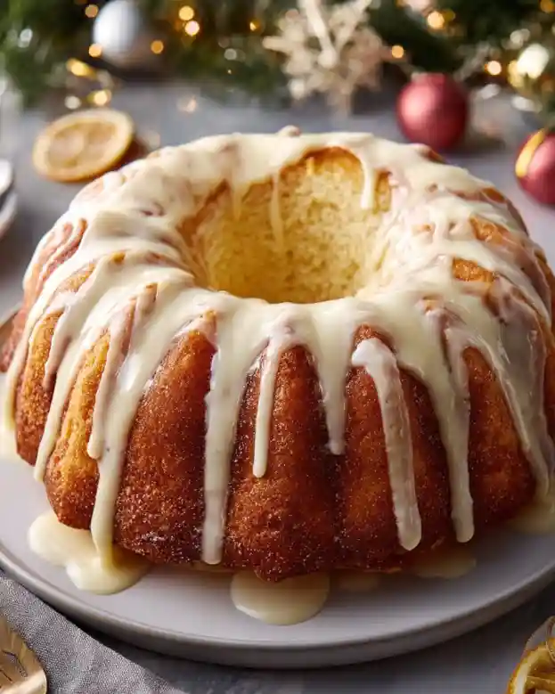 Rich Christmas Eggnog Bundt Cake