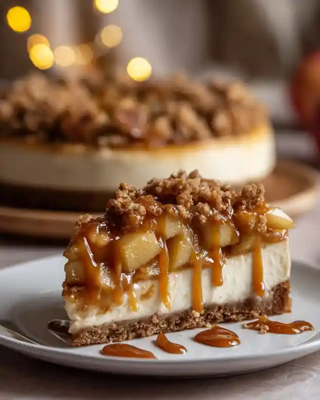 Salted Caramel Apple Pie Cheesecake