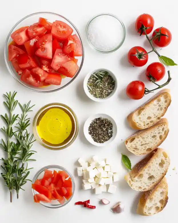 Simple Christmas Bruschetta Wreath