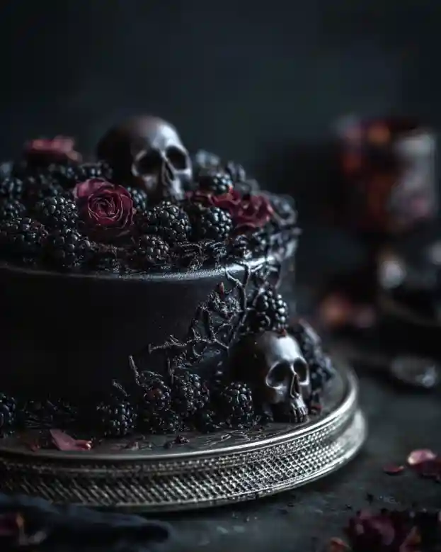 Spooky Black Velvet Cake