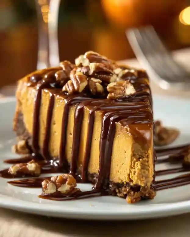 Turtle Pumpkin Cheesecake