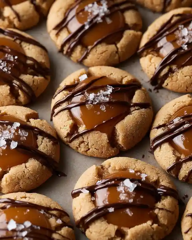 Twix Thumbprint Cookies