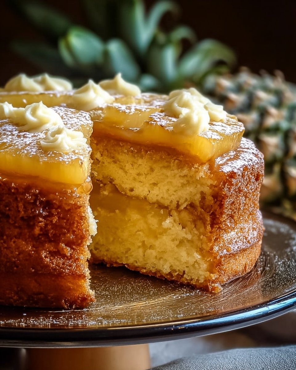 Juicy Pineapple Heaven Cake – A Tropical Delight