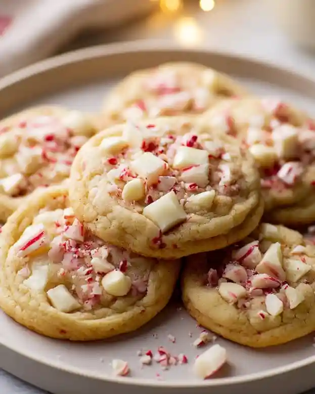 White Chocolate Peppermint Cookies
