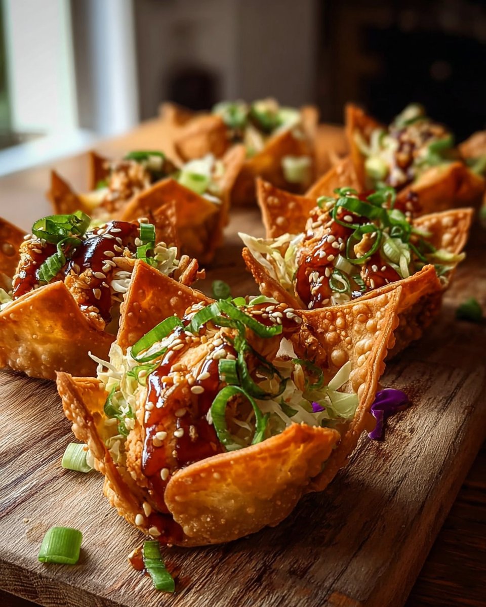 Crispy Chicken Wonton Tacos