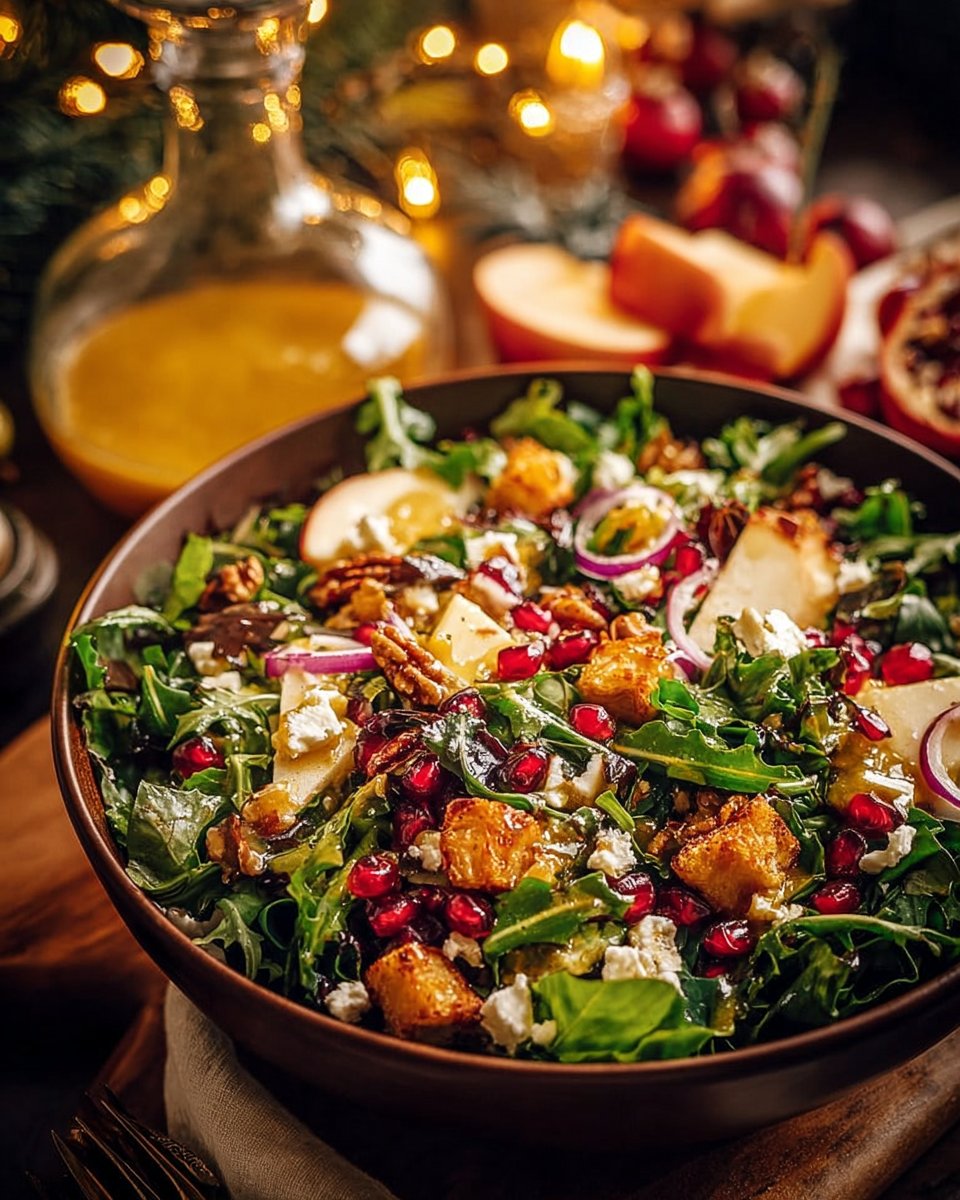 Christmas Salad with Honey Mustard Dressing