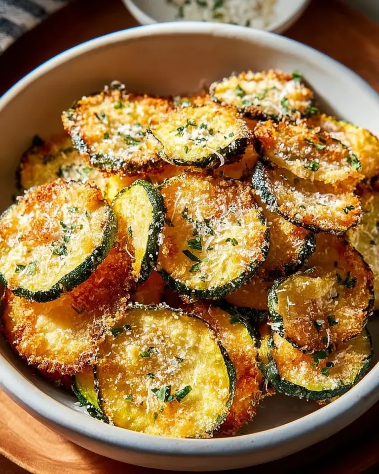 Crispy homemade baked zucchini chips on a plate.