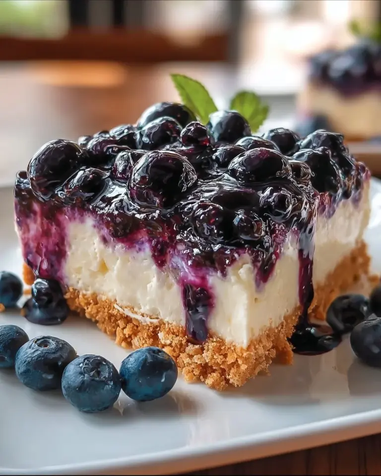 Blueberry Cottage Cheese Breakfast Bake served on a plate