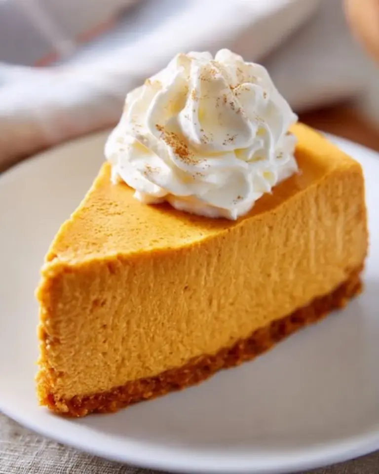 Creamy pumpkin cheesecake inspired by Cheesecake Factory's recipe.