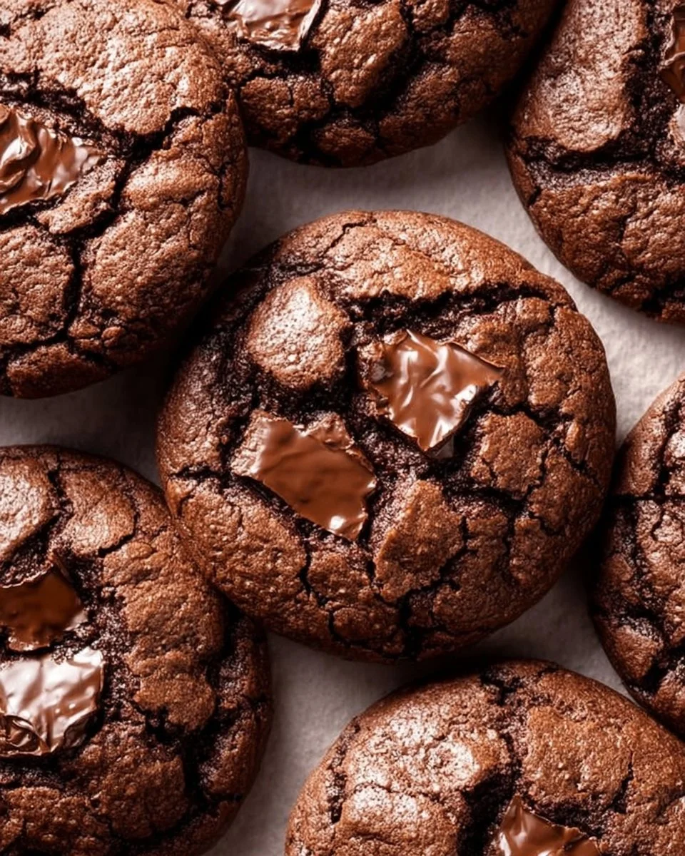 Delicious chocolate brownie cookies on a plate.