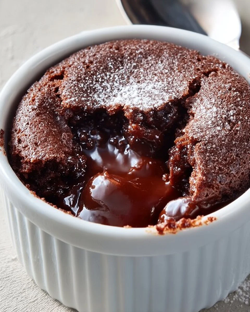 Delicious chocolate brownie pudding served in a bowl with a spoon