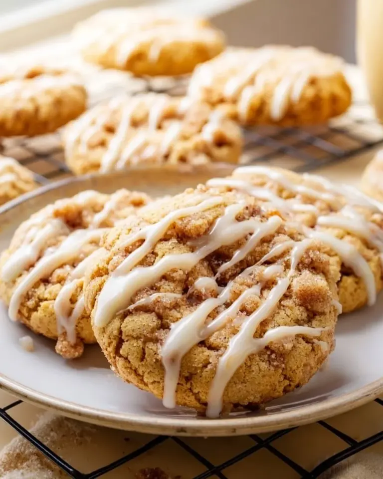 Delicious coffee cake cookies with a crumbly topping and coffee flavor