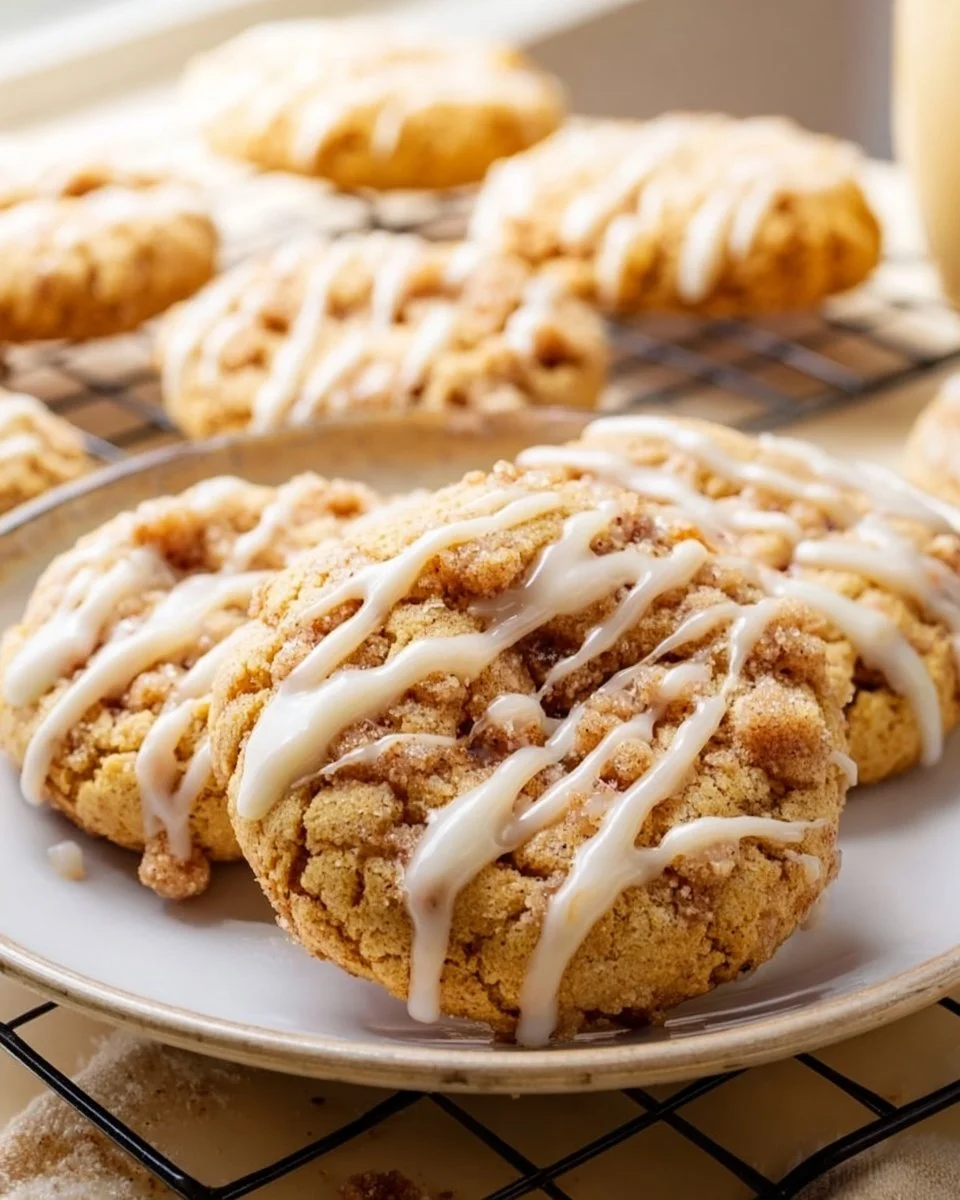 Delicious coffee cake cookies with a crumbly topping and coffee flavor