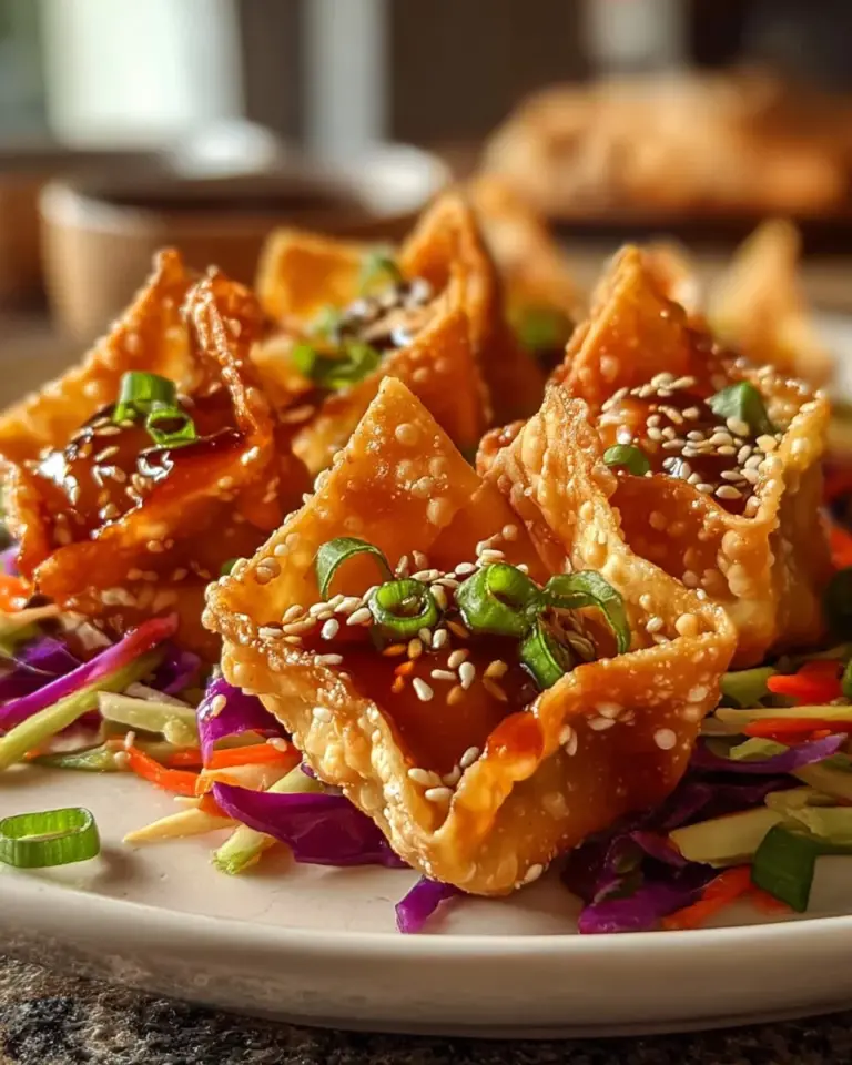 Crispy Chicken Wonton Tacos served on a plate with fresh toppings