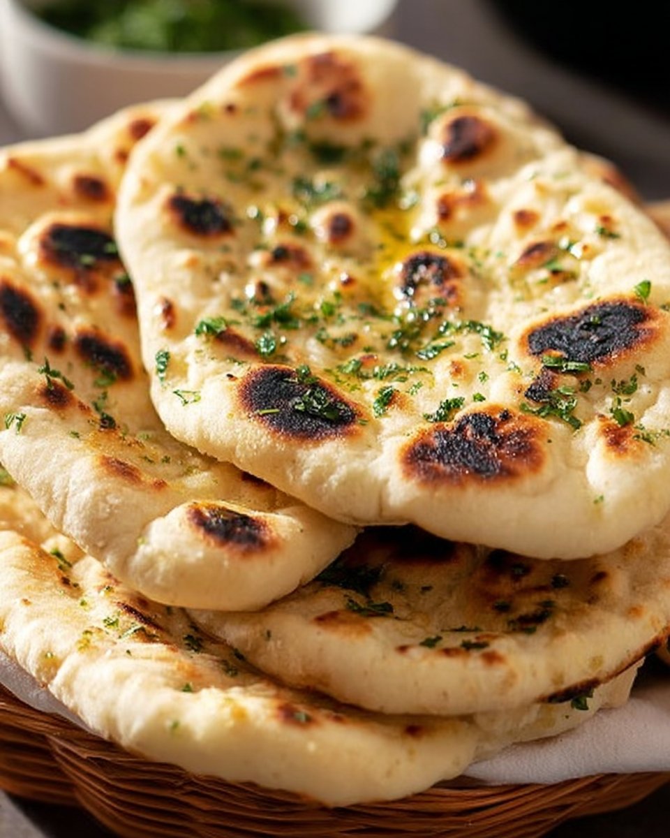 Simple 2 Ingredient Greek Yogurt Naan