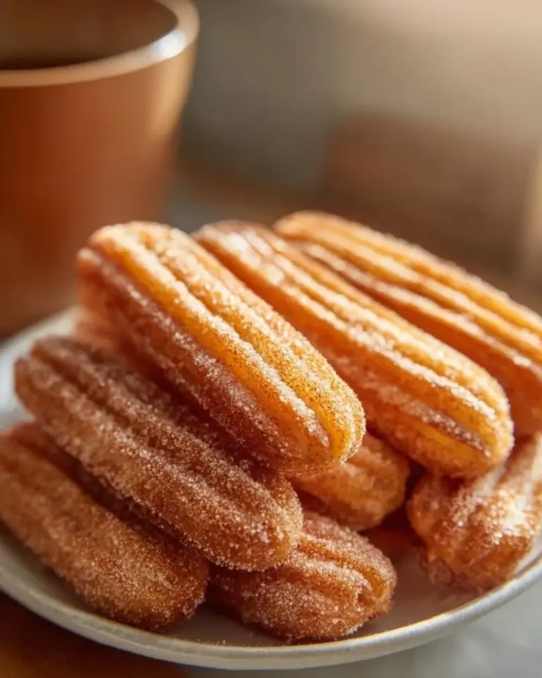 Healthy Baked Churro Bites served on a plate with cinnamon sugar topping