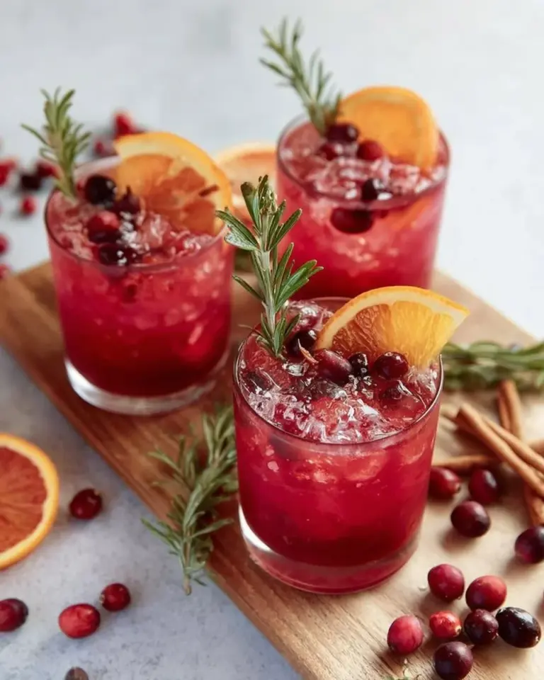 Spiced Cranberry Paloma cocktail garnished with fresh cranberries and lime.