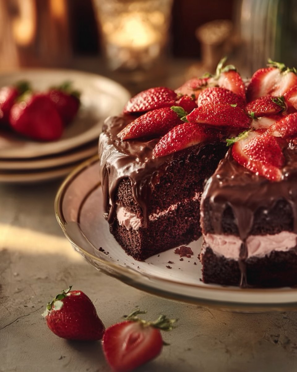 Strawberry Chocolate Cake