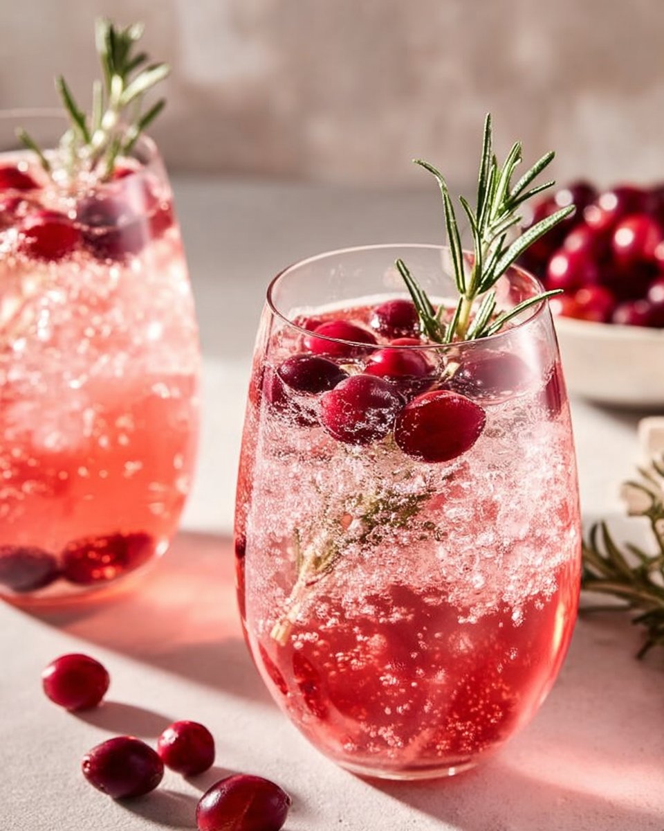 Quick Christmas Cranberry Spritzer