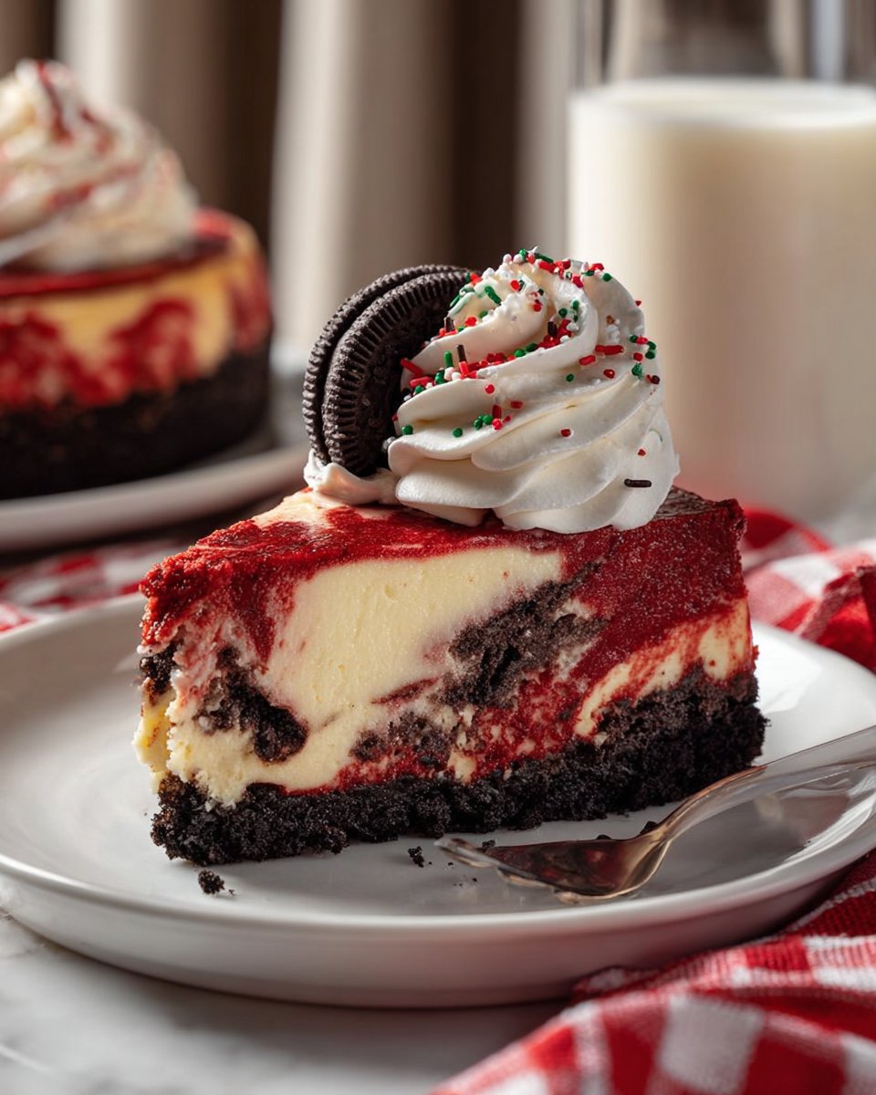 Christmas Red Velvet Cheesecake