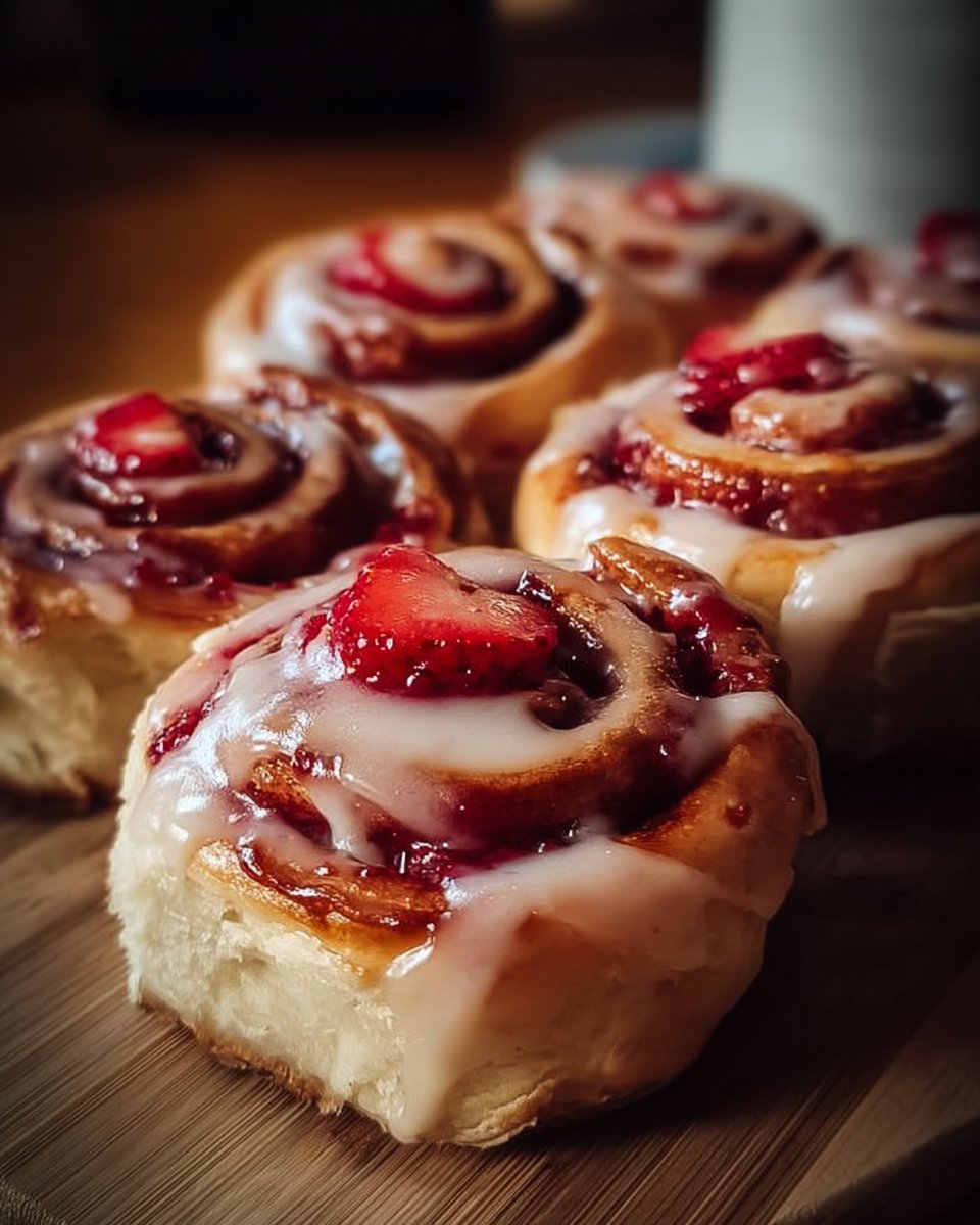 Strawberry Cheesecake Cinnabon Rolls