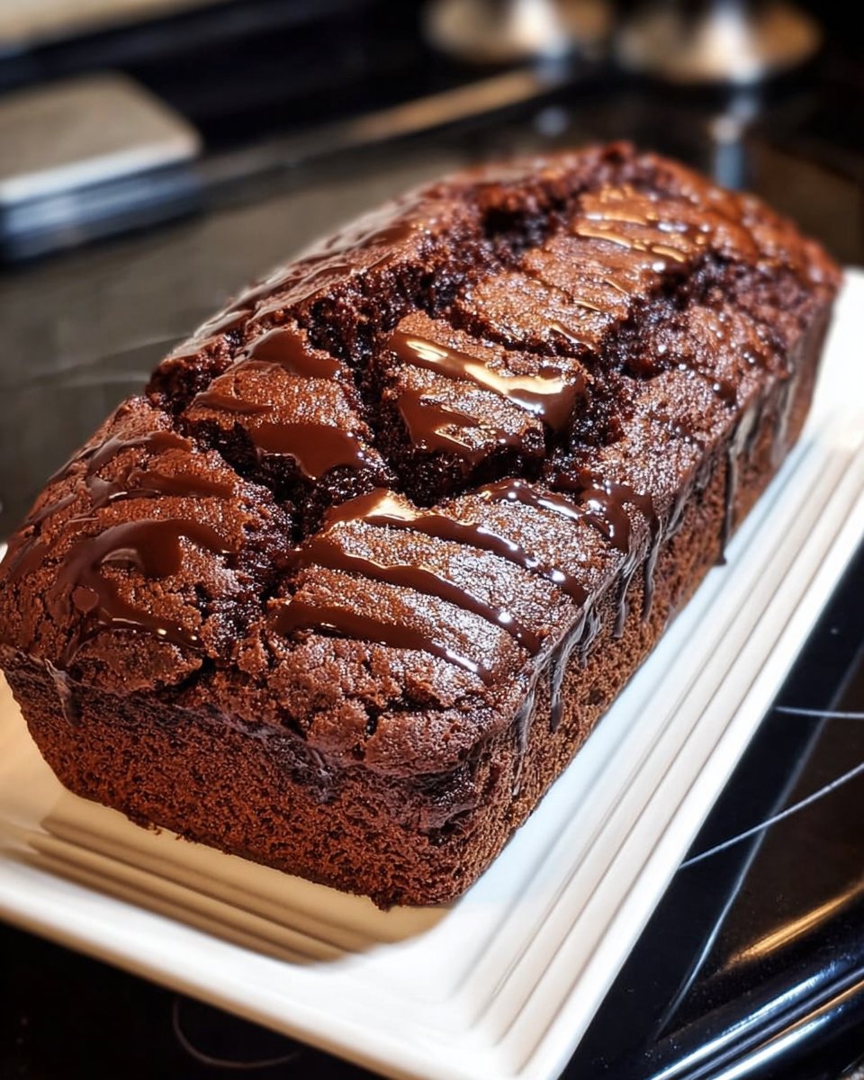 Hot Fudge Brownie Bread