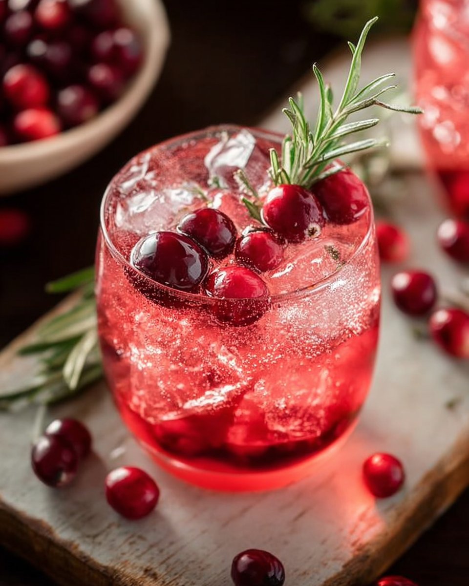 Quick Christmas Cranberry Spritzer