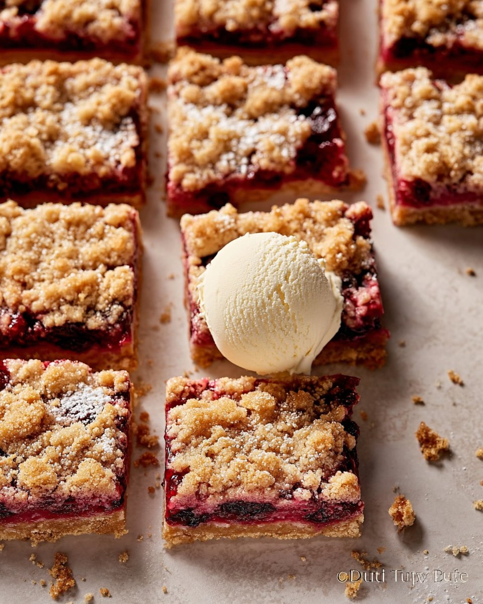 Buttery Triple Berry Crumb Bars