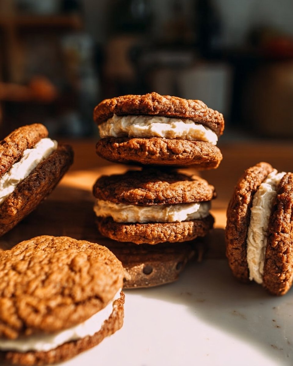 Gingerbread Oatmeal Cream Pies
