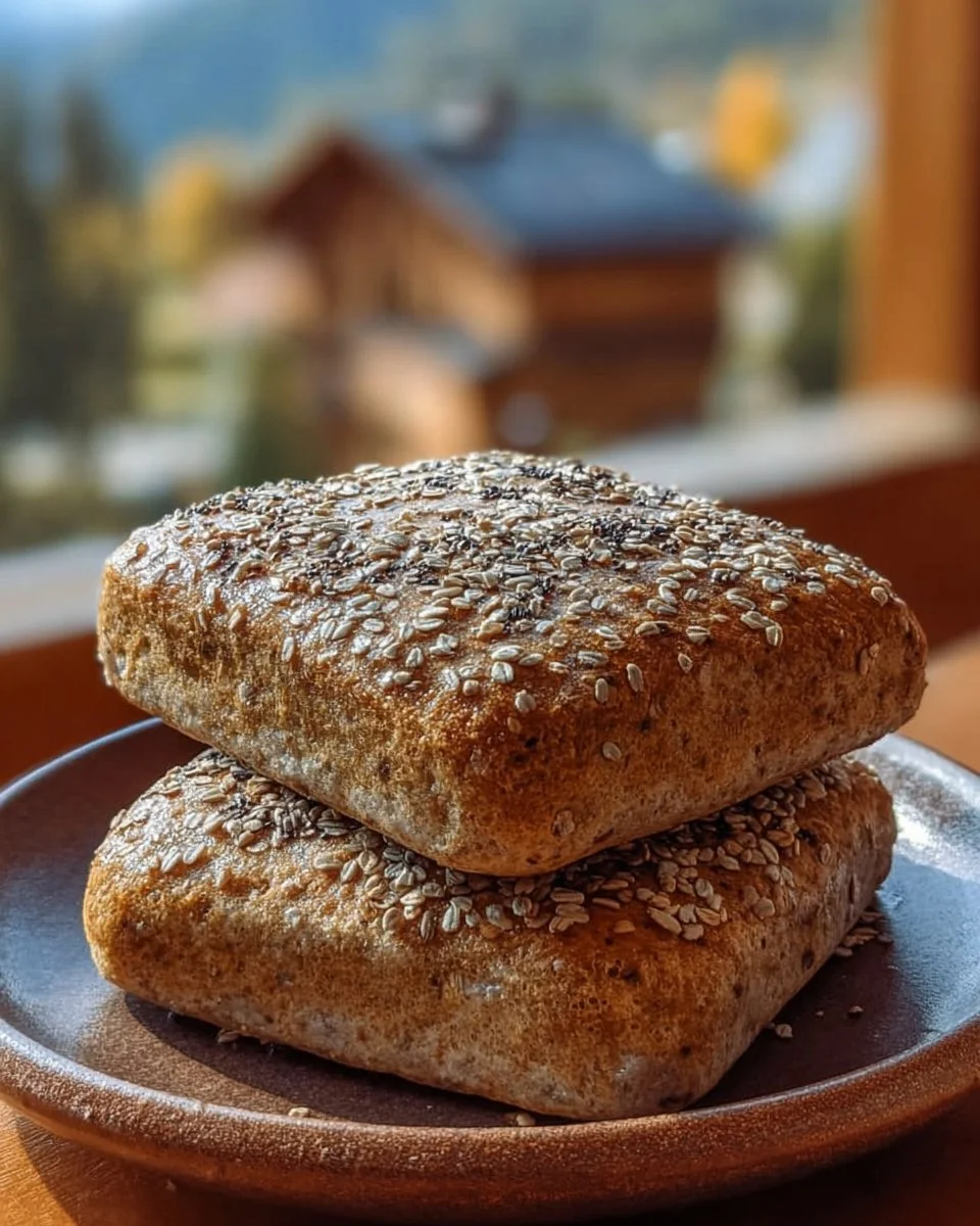 Sliced Oat and Chia Bread on a wooden board, healthy and flourless option