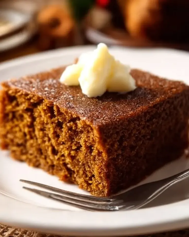 Moist and flavorful Old-Fashioned Spicy Gingerbread with rich spices