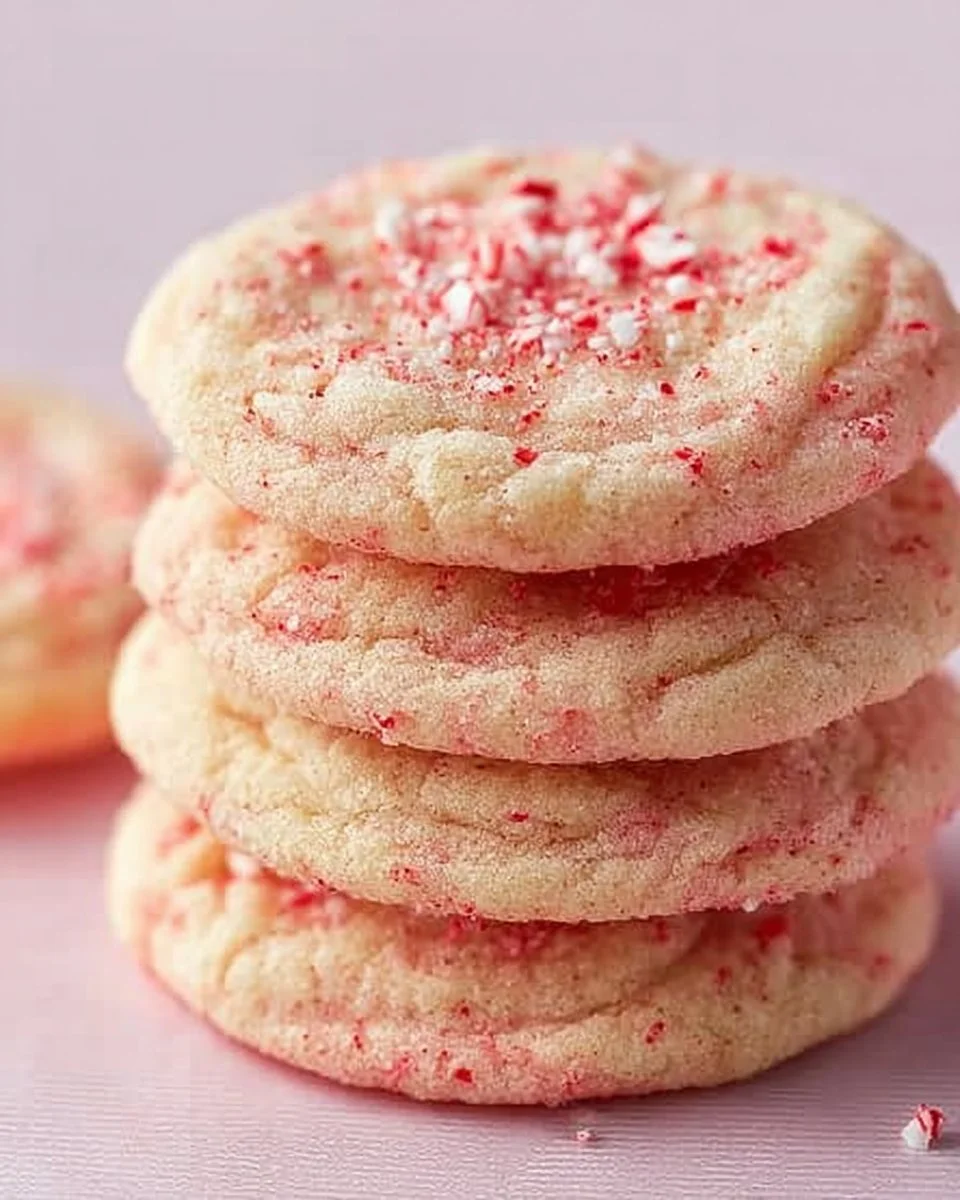Delicious Peppermint Snickerdoodles with festive sprinkles on a plate