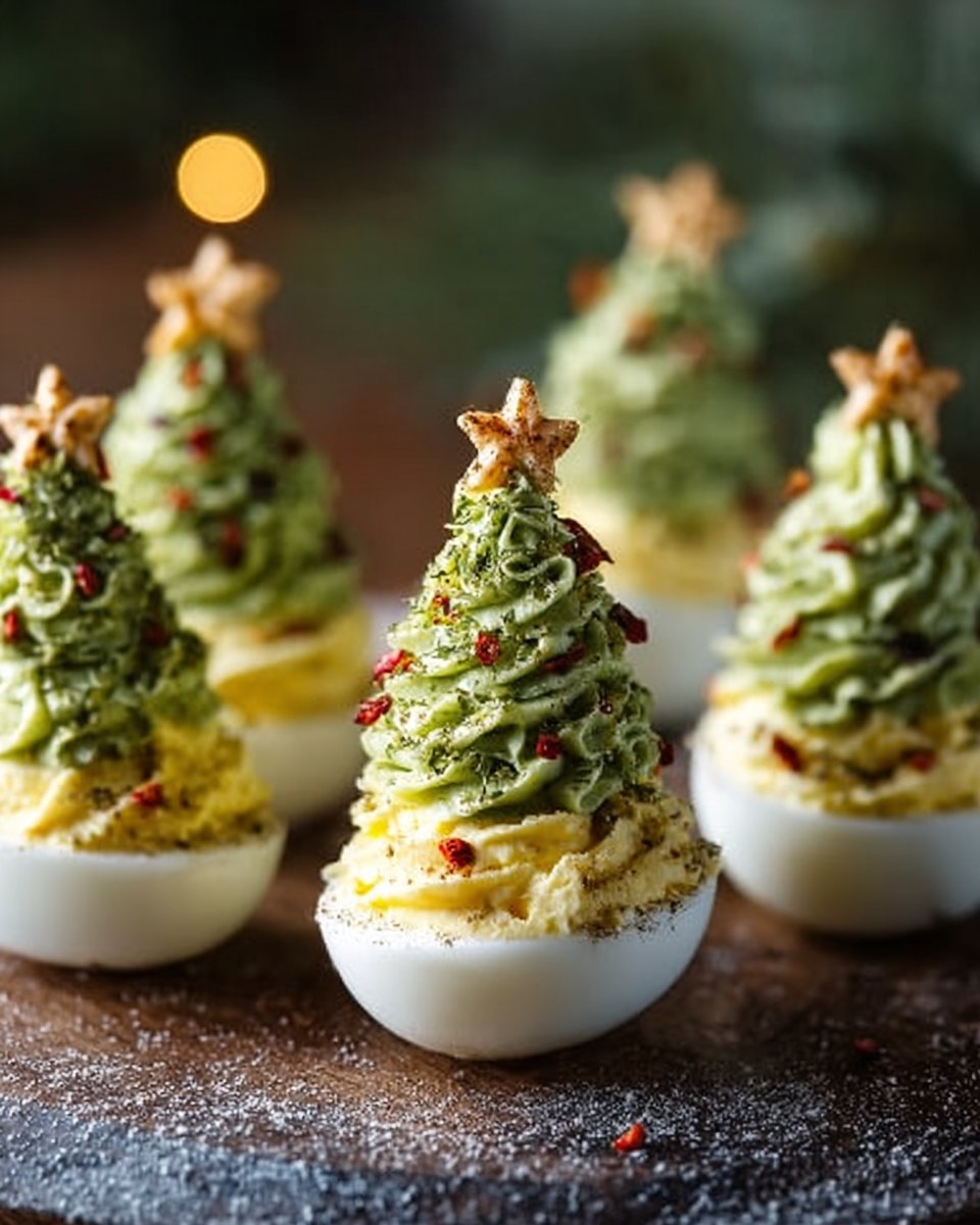 Deviled Egg Christmas Trees