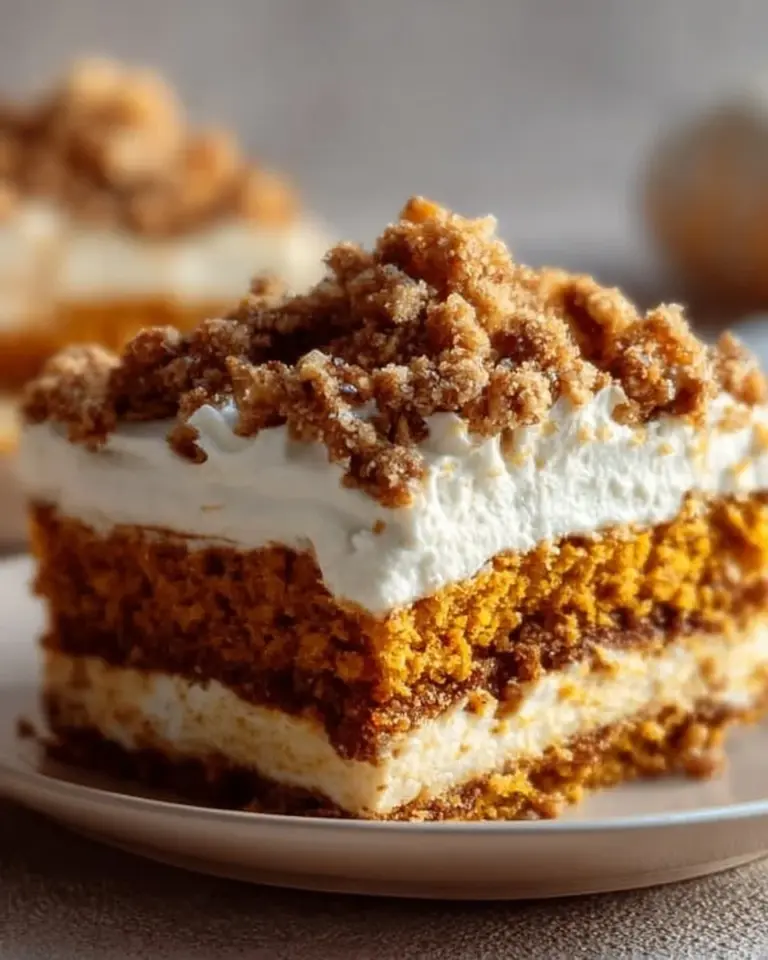 Delicious homemade Pumpkin Spice Cake topped with cream cheese frosting
