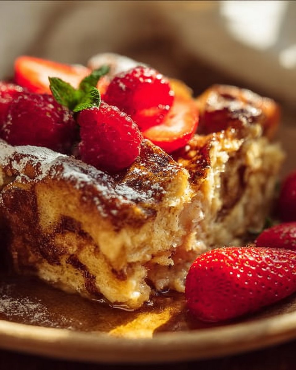 Oven-Baked Brioche French Toast Casserole