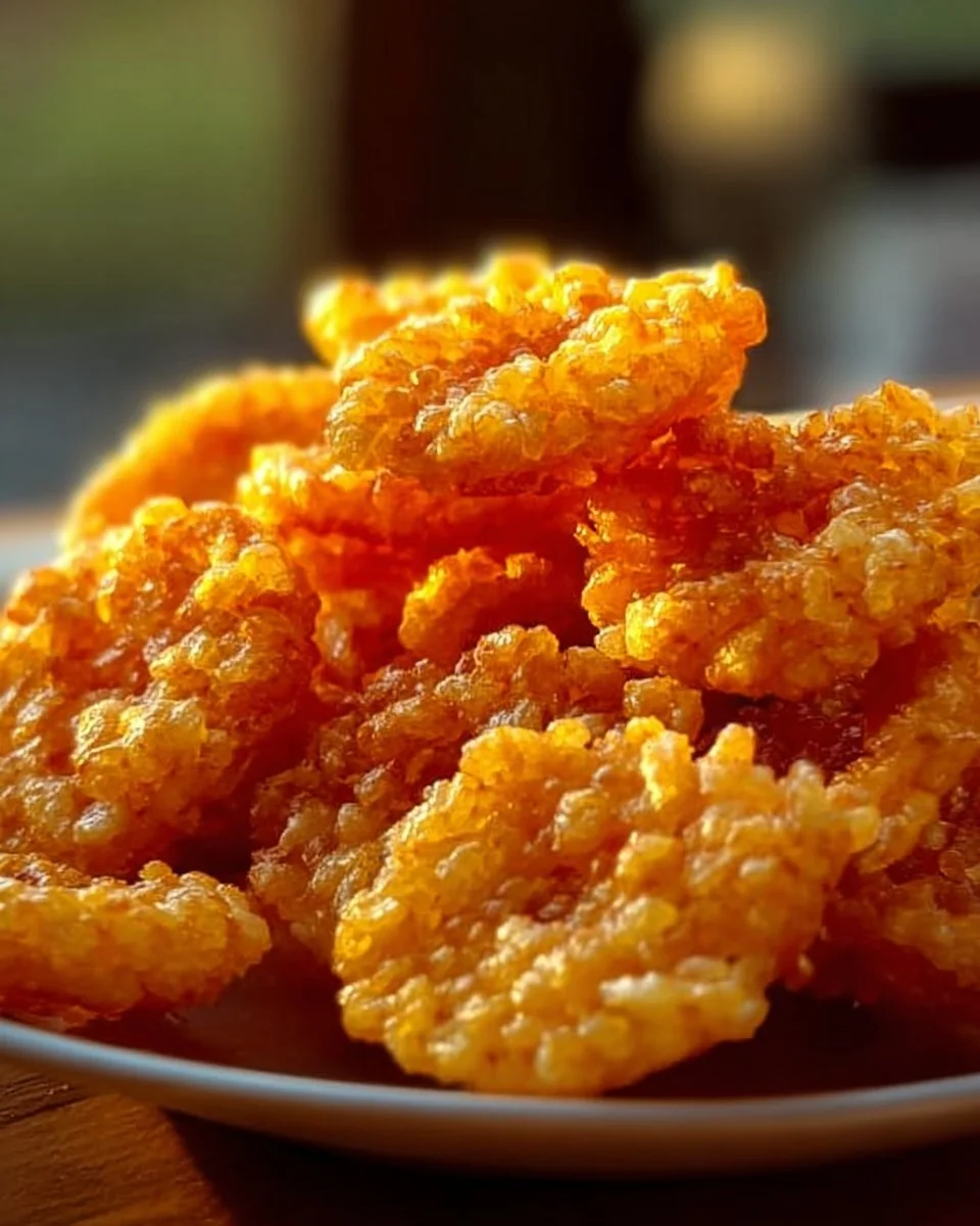 Cheesy Rice Krispie Cheddar Crackers on a plate