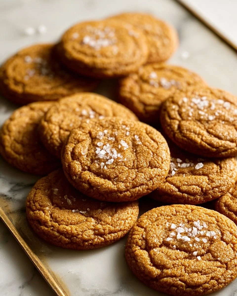 Batch of freshly baked Salted Honey Cookies on a cooling rack