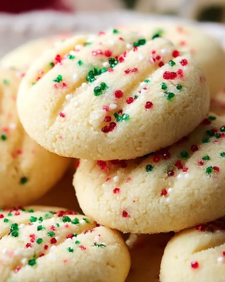 Batch of delicious homemade shortbread cookies on a cooling rack