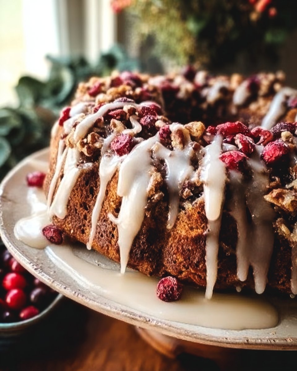 Christmas Cranberry Pecan Coffee Cake