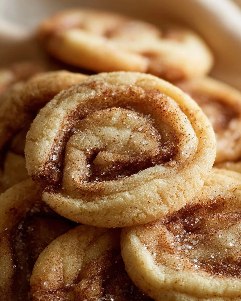 Soft and chewy cinnamon roll sugar cookies, drizzled with icing.