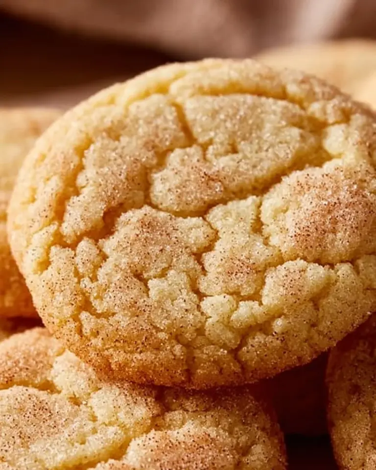 Freshly baked soft and chewy sugar cookies on a cooling rack