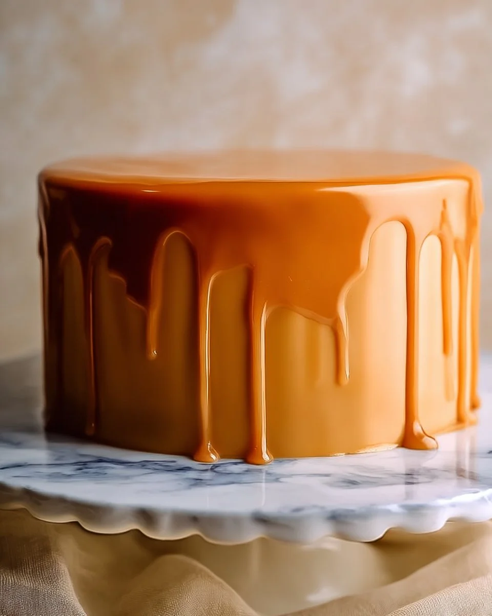 Slice of Southern caramel cake with rich frosting on a plate