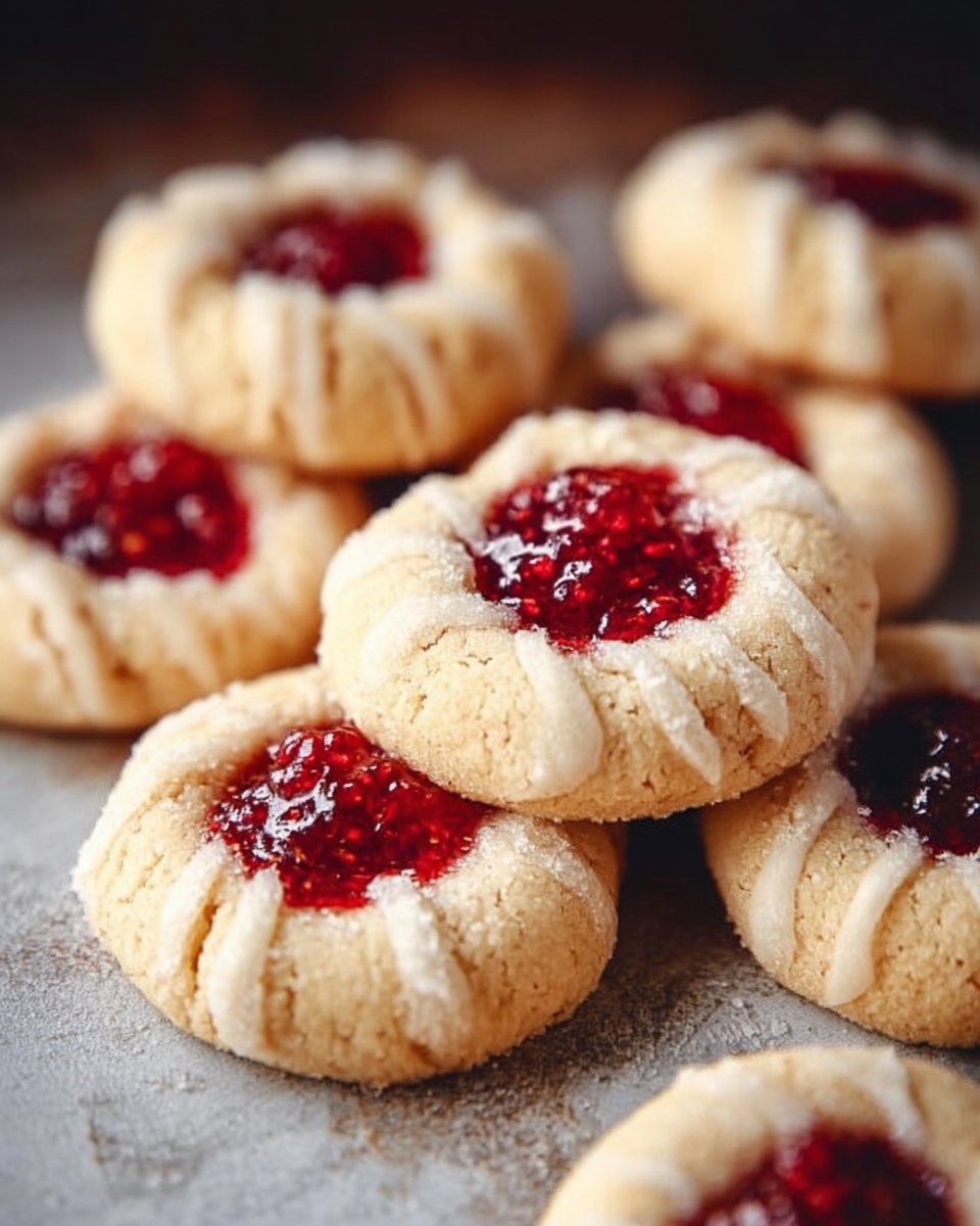 Raspberry Thumbprint Cookies