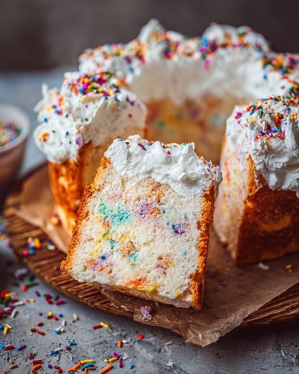 Fluffy Funfetti Angel Food Cake