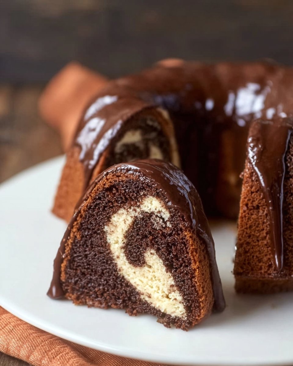 Chocolate Cream Cheese Swirl Bundt Cake