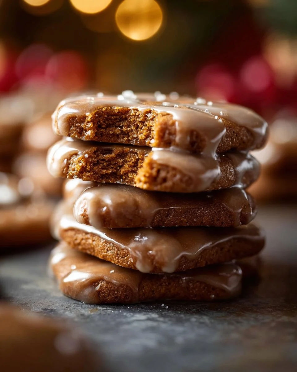 Thick and chewy gingerbread man cookies on a festive plate