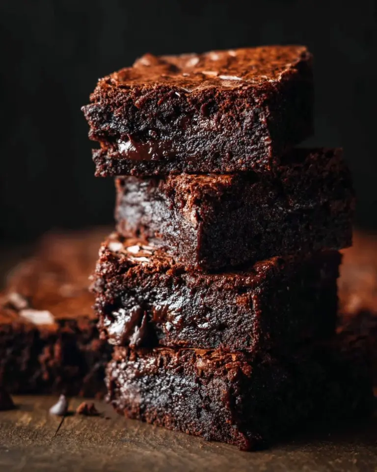 Ultimate gooey brownies with rich chocolate and a fudgy texture